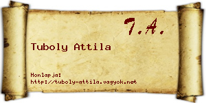 Tuboly Attila névjegykártya