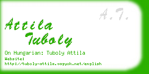 attila tuboly business card